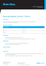 Barre de fixation 2,54 cm x 3,05 m - FT